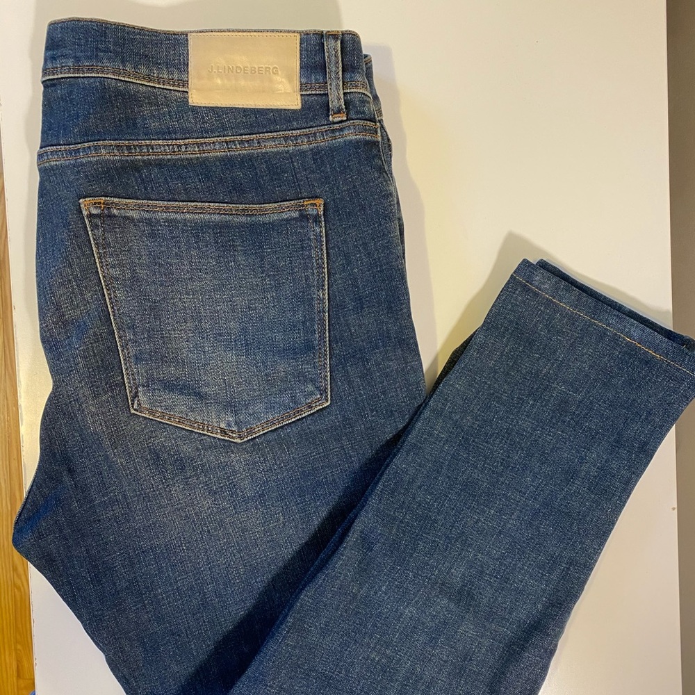 J.Lindeberg navy skinny fit jeans